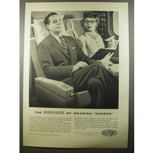 1954 Du Pont Dacron Suit Ad - The assurance of wearing Dacron
