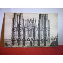 WEST FRONT, WELLS CATHEDRAL, SOMERSET used antiqe postcard =
