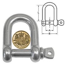 28mm Wide Jaw Dee Shackle pin = 8mm(Lifting D Shackle, Marine Shackle)