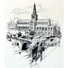 GLASGOW CATHEDRAL 1893 Sir George Reid PRINT