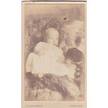 VICT. CDV PHOTO -BERNARD CROMPTON ON FURS BY S.SOLOMON,ADELAIDE