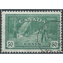 Canada 1946 SG405 50c Green PEACE Fine/Very Fine Used....