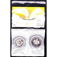 2001 Australia Centenary of Federation Proof Coin Set 2 Coin ACT