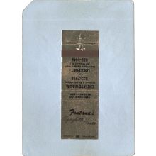 New York Cheektowaga Matchcover Fontana's Spaghetti House Clinton & Rossle~2360