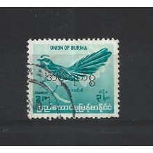 Burma.O198 3p White-browed Fantail (Green).Fine Used.Jul25b