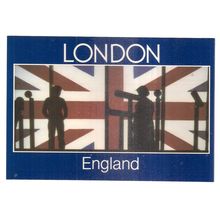 union jack flag, LONDON, ENGLAND..unused postcard #
