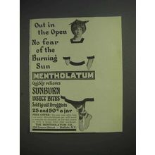 1913 Mentholatum Ointment Ad - Out in the Open