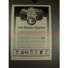 1960 Exakta Camera Ad - Exakta Welcomes Competition!!