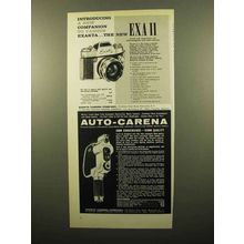 1960 Exakta Exa II and Auto-Carena Movie Camera Ad