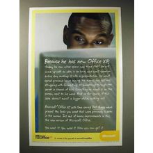 2001 Microsoft Office XP Software Ad - Because He Has