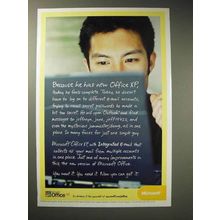 2001 Microsoft Office XP Software Ad - Because He Has New Office XP
