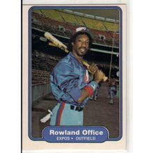 1982 Fleer baseball card 198 Rowland Office- Expos