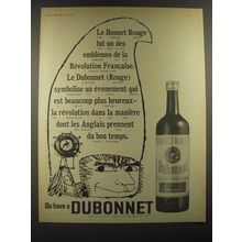 1964 Dubonnet Liqueur Ad - Le Bonnet Rouge fut un des emblemes de la Revolution