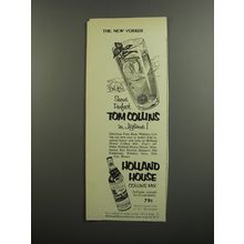 1953 Holland House Collins Mix Ad - Serve perfect Tom Collins in Jigtime