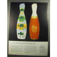 1956 Beam's Pin-Bottle Bourbon Ad - The seasons and the years freely work magic