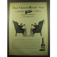 1960 Paul Masson Brandy Ad - Paul Masson said: Hold a brandy