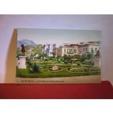 CASINO GARDENS, MENTON, FRANCE unused vintage postcard =