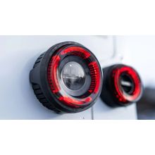 GLOHH GL-2x Set of 6 LED DRL Rear Lights Land Rover Defender Halo Smoke 90-16