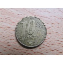 Brazil Brasil 2006 10 Centavos Coin