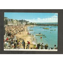 Postcard Cornwall St Ives Harbour Beach John Hinde 2DC117