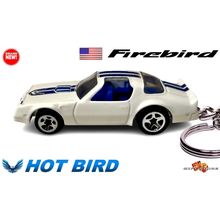 VERY RARE KEYCHAIN 1977/78 HOT BIRD WHITE PONTIAC FIREBIRD