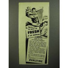 1946 Ovaltine Drink Ad - Wake Up Fresh in the Morning