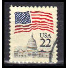 Used 2114 22c U.S. Flag Fine W1043
