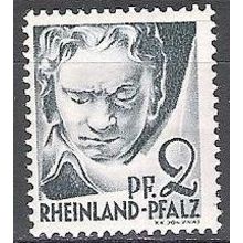 Rheinland-Pfalz 1947 Michel 1 Neuf ** Cote (2011) 0.30 € Ludwig van Beethoven