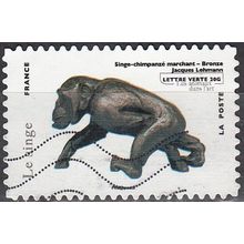 France 2013 Michel 5488 O Cote (2015) 0.60 € Art Singe en Bronze