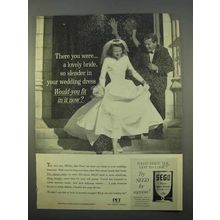 1963 SEGO Liquid Diet Food Ad - Lovely Bride, Slender