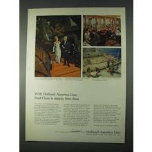 1966 Holland-America Line Ad - Simply First Class