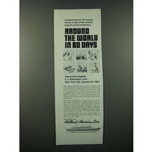 1966 Holland-America Line Cruise Ad - Around the World in 80 Days