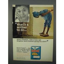 1966 General Mills Total Cereal Ad, What's Mother to Do