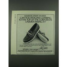 1980 Sperry Top-Sider Shoes Ad - Climbing to the Top