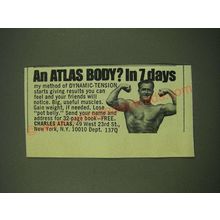1978 Charles Atlas Ad - An Atlas body? In 7 days