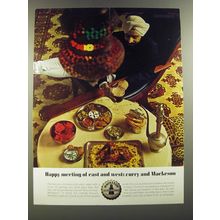 1964 Mackeson Stout Ad - Happy meeting of east and west: curry and Mackeson