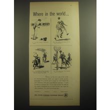 1950 Bell System Overseas Telephone Service Ad - Where in the world