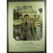 1974 Hart, Schaffner & Marx Ad - Christian Dior Saxony Suit with Louis Jourdan