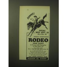 1948 Madison Square Garden World's Championship Rodeo Ad - Yippee! Opens Wed.
