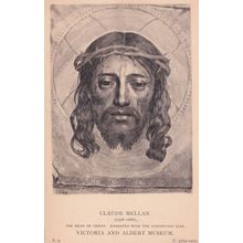Claude Mellan The Head Of Christ V&A Museum Postcard