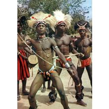 Medy Group Dancers Dancing Africa African Postcard