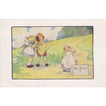 The Secret Whispering Antique Postcard
