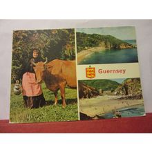 multiview GUERNSEY, used vintage postcard by Jarrold ..1978 pm /