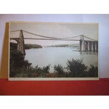 MENAI SUSPENSION BRIDGE, ANGELSEY, WALES unused postcard 6342 #