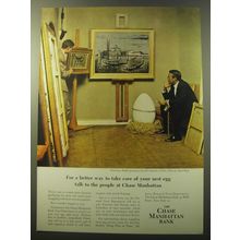 1960 The Chase Manhattan Bank Ad - Selecting a Buffet painting