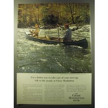 1960 The Chase Manhattan Bank Ad - Dry-fly fishing on the Housatonic