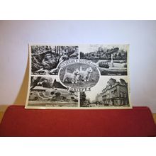 multiview, CRIEFF, PERTHSHIRE. used vinatge postcard RP by J B White 1956 pm =