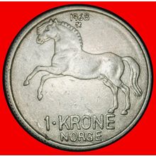 Ⰶ HORSE (1958-1973): NORWAY ★ 1 CROWN 1968 DISCOVERY COIN!★LOW START★NO RESERVE