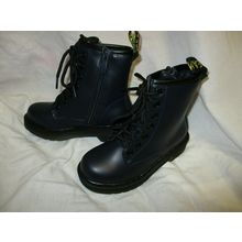 Dream Pairs Fight-1K Girls Leather Lace Up Heeled Boots 7" Tall Size (10) C-Navy