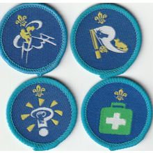 Scout Badges 4 x Explorer Activity 2002+ - Black Backs (BY458)